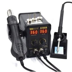 Máy hàn và khò điều chỉnh nhiệt độ, có led hiển thị 8786D